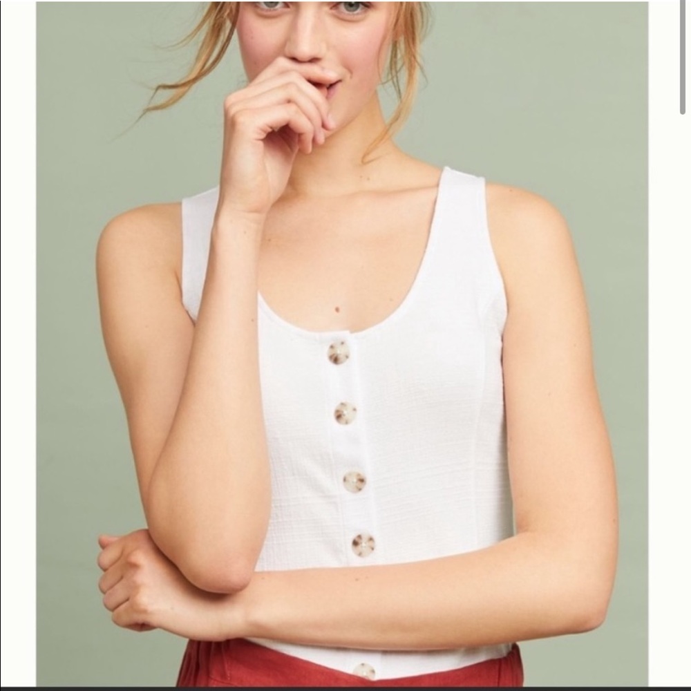 Anthropologie Akemi & Kim button tank